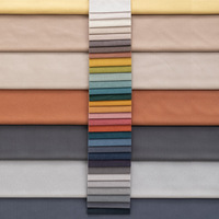 Tissu de canapé en velours d'agneau 210g, 100% polyester, tricoté chaîne épaissi, enduit PE, respirant, anti-boulochage, uni, textile de maison 133x100