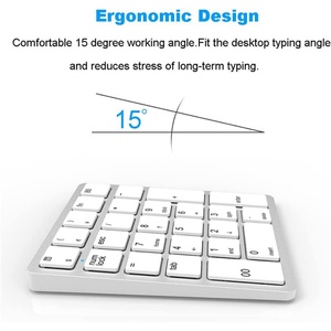 जोमा वायरलेस संख्यात्मक कीपैड 26 कुंजी पोर्टेबल 2.4 gz वित्तीय लेखांकन संख्या कीबोर्ड एक्सटेंशन यूएसबी कीपैड - Product Image 5