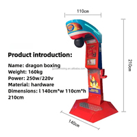 Englischsprachiger Drachen-Boxautomat Münzbetriebene Metall-Unterhaltungsbox mit Lotterie- und Cola-Funktionen für Spielhallen
