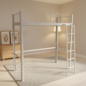 Cama alta tipo loft para apartamento <span class=keywords><strong>con</strong></span> <span class=keywords><strong>escalera</strong></span> y armarios de almacenamiento, superventas de fábrica, muebles de dormitorio, se acepta personalización - Product Image 3