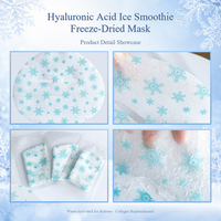 Masque facial lyophilisé à marque privée, acide hyaluronique, collagène, peptide, masque réparateur apaisant et rafraîchissant pour tous types de peaux