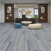 Dalles de moquette tuftées imperméables pour bureau, style moderne, à boucles, 100x33cm, antidérapantes, pour hôtels et salles de conférence