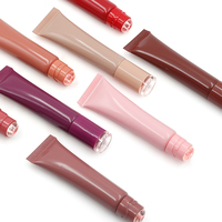 Gloss à lèvres végétalien longue tenue de haute qualité avec logo personnalisé, brillant, pigmenté, en tube souple, repulpant aux peptides, idéal pour l'été, fabrication OEM