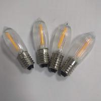 Bombilla LED de Filamento de Repuesto para Navidad, 0.2W, E10, 23V 34V, Bombilla de Luz de Vela Miniatura, Bombilla LED de Vidrio Rayado C6 para Lámpara de Puente