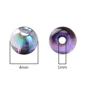 Hot-bán DIY Handmade Đính cườm Vòng đeo tay vòng cổ trang trí phụ kiện 4mm Vòng hai màu Aurora siêu Thủy Tinh Hạt giống Hạt - Product Image 5