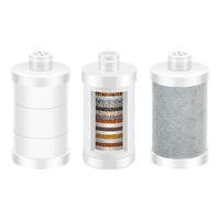 Filtre à eau pour pomme de douche domestique avec cartouche remplaçable en charbon actif PP, élimination du chlore, robinet de salle de bain