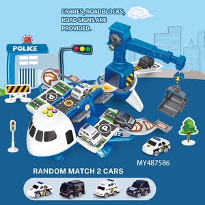 Giocattolo 2 in 1 per Bambini: Parcheggio per Aerei a Frizione e Camion dei Pompieri in Lega Trasformabile in Aereo Elettrico - Product Image 4
