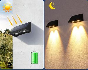 IP65 étanche RGB LED applique murale solaire décor de jardin extérieur avec lumières chaudes clôture murale lumières solaires - Product Image 3