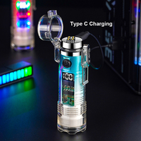 Encendedor Eléctrico USB Multifuncional para Exteriores, Encendedor Recargable de Doble Arco, Tres Modos de Iluminación, Encendedor Impermeable IP56