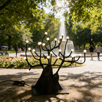 Éclairage LED pour mariage sur la plage, éclairage LED de Noël, événements de vacances, arbre en résine perlée, éclairage de parc sur le thème de la nature