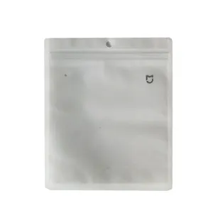 מושלם הדפסת אלקטרוני אריזה עם שקוף חלון מותאם אישית מתכתי לוגו לחות מחסום לשימוש חוזר רוכסן תיק