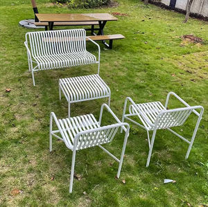 Meubles de patio Ensemble de jardin en aluminium Chaise longue et table d'extérieur en métal Restaurant Café Balcon <span class=keywords><strong>Terrasse</strong></span> - Product Image 1