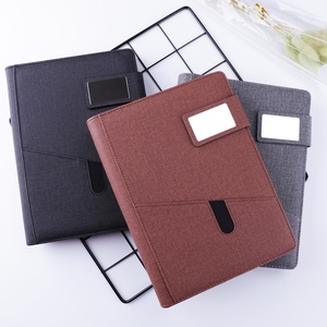 Cao Cấp B5 A5 6 Vòng Organizer Da Máy Tính Xách Tay Với Túi Và Kim Loại Flap - Product Image 6