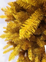 Sapin de Noël artificiel en PET doré métallique brillant, sapin de Noël articulé brillant pour la décoration des fêtes