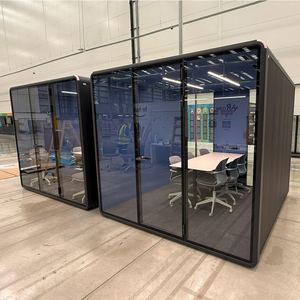 Cabina Insonorizzata con Telaio in Alluminio per Interviste, Postazione di Lavoro per 6 Persone, Spazio Privato per Riunioni, Cabina Telefonica per Ufficio e Casa - Product Image 3