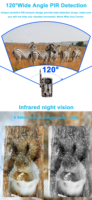 Caméra de chasse Ucon avec suivi GPS sur réseau 4G, étanche IP66 et robuste, audio bidirectionnel, vision nocturne infrarouge.