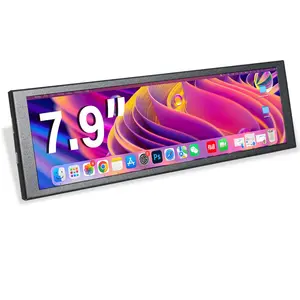 Usine 7.9 pouces IPS LCD barre affichage tft couleur moniteur portatil, 400x1280 publicité lecteur LCD écran LCD écran tactile moniteur