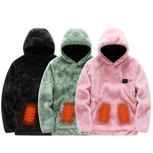 Felpa Riscaldante in Velluto Corallo per Uomo e Donna, Nuovo <span class=keywords><strong>Abbigliamento</strong></span> Intelligente USB Riscaldato per l'Inverno, Felpa con Cappuccio Calda - Product Image 3