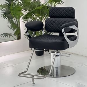 Fauteuil de Barbier Professionnel de Luxe Inclinable avec Pompe Hydraulique Robuste, Mobilier de Salon de Beauté pour Barbier - Product Image 1