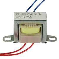Transformateur abaisseur EI5730 0-110V-220V 0-15V 2A avec fils de connexion EI