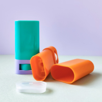 15g/20g plastique PP vide déodorant bâton conteneur ovale torsion vers le haut déodorant Tube soins personnels crème solaire bâton bouteille