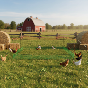 ตาข่ายไก่โพลีเอทิลีนสีเขียว ทนทานต่อรังสียูวี ขนาด 10x10 ซม. 4.5x4.5 ซม. สำหรับกรงไก่และสวน - Product Image 1