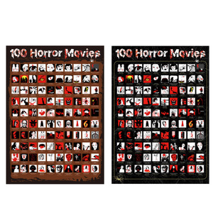 Pósteres de películas de terror, arte de pared, pinturas decorativas y carteles de películas raspables, títulos 100 para parejas, <span class=keywords><strong>agente</strong></span> proveedor 1688 - Product Image 4