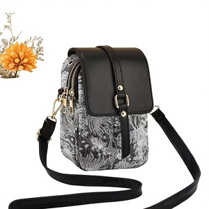 Bolso Bandolera Mini con Triple Cierre para Mujer, Elegante Bolso Vertical para el Hombro, Pequeño Bolso de Viaje, Bolso para Teléfono Celular para el Trabajo - Product Image 2