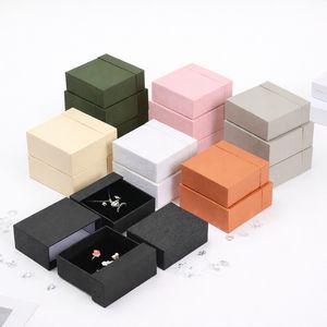 Wedding <b>Gift</b> Jewelry Set <b>Box</b> Luxury Sliding Jewelry Display <b>Box</b> Velvet Insert Matte Lamination Foil Stamping Custom Logo OEM - Product Image 3