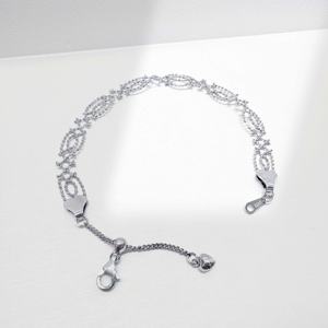 Pulsera de plata de ley 925 personalizada con dije chapado en oro de 18k, joyería de moda al por mayor, regalo de lujo, pulseras de trébol hechas a mano para mujer - Product Image 5