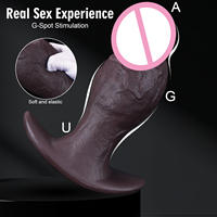 Dildo Realista Extra Grande en Forma de Hongo, de Silicona Suave para Mujeres, Expansor Anal y Vaginal, Exótico y Usable