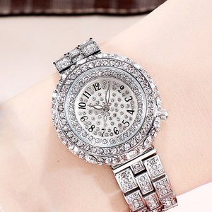 Montre pour femme tendance et élégante, or rose, sertie de diamants, montre pour femme - Product Image 3