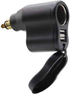 Din Hella Cắm Vào Kép <span class=keywords><strong>USB</strong></span> Charger 3.1A 12V Thuốc Lá Nhẹ Hơn Ổ Cắm Cho BMW Xe Máy Điện Thoại iPhone GPS SatNav - Product Image 2