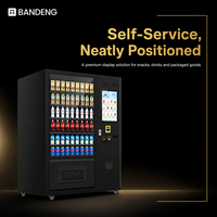 BANDENG 6610Pro 22T, Expendedor de Bebidas y Snacks para Operaciones de Venta de Bebidas y Snacks con Lector de Tarjetas, Monedas y Billetes