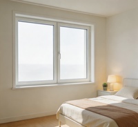 Ventana Corredera Moderna con Marco de Plástico y Vidrio, Ventanas de Policarbonato, Aluminio y PVC con Mosquitera, Ventanas Abatibles Personalizadas de Ahorro Energético