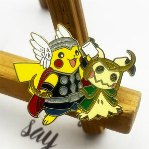 <span class=keywords><strong>Prix</strong></span> usine personnalisé mignon dessin animé Animal <span class=keywords><strong>chien</strong></span> chat épinglette populaire Couple amoureux conception plaqué or émail dur broches broches - Product Image 2