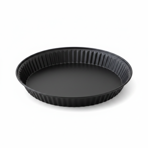 Stampo per crostata con fondo liscio con linea metallica nera strumenti per torta di 30 cm di diametro - Product Image 2