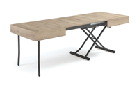 Table à manger en bois, 24 pièces, table moderne, ajustable, permettant de gagner de l'espace, multifonction, élévateur à hauteur, ensemble de meubles de salon