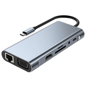 Adaptateur multiport <span class=keywords><strong>USB</strong></span> <span class=keywords><strong>C</strong></span> multifonction 11 en 1, HUB HDTV 4K 30Hz, 4 ports <span class=keywords><strong>USB</strong></span> 3.0, 3,5 mm AUX, station d'accueil 11 ports pour ordinateur portable, séparateur - Product Image 6