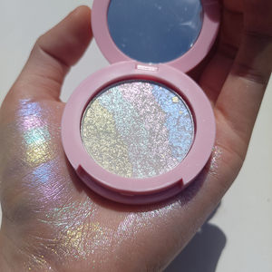 Vegan Bronzer Shimmer Face Illuminator Preesed Powder Etiqueta privada Single Makeup Highlighter Palette - Product Image 2