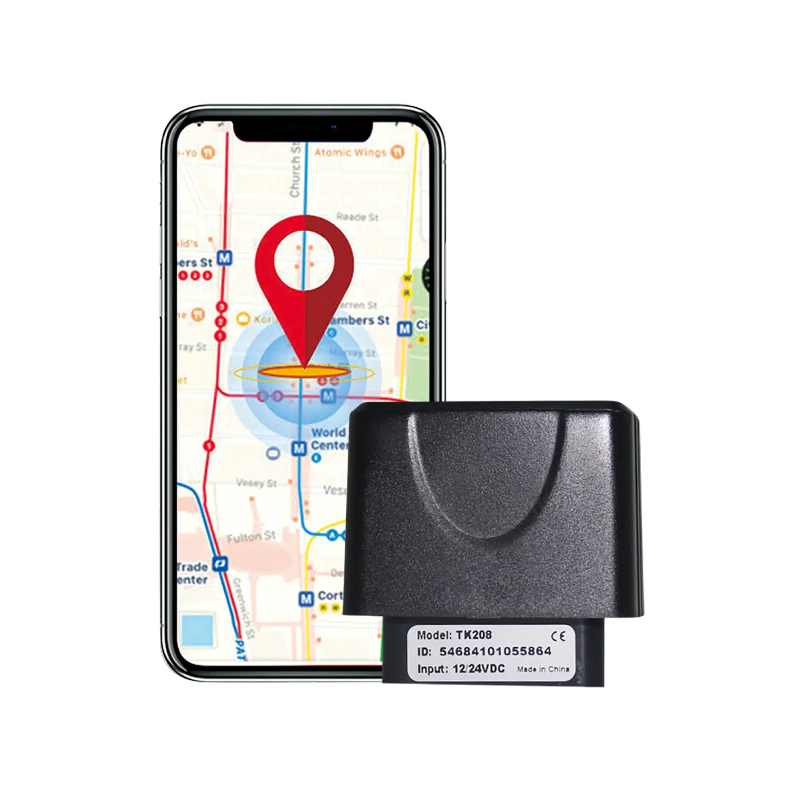 TOPTENプラグアンドプレイ2G OBD GPSトラッカーTK208、ボイスカーアラーム (TN) の監視をサポート