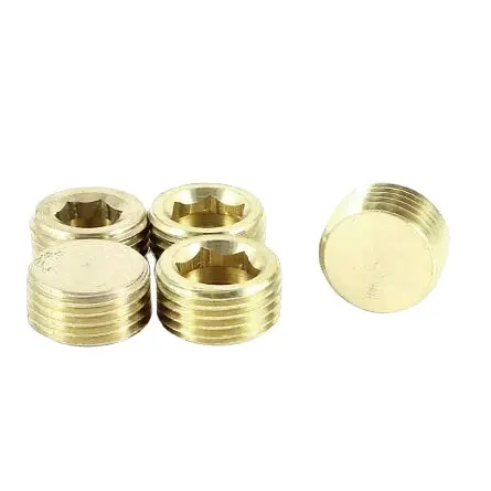 3/8" BSP Male Thread Hex Socket Brass End Plug Pipe Fitting Coupler Connector Adapter For Water Fuel Gas