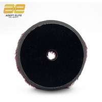 Tampon de polissage en laine marron Sumeite 5 pouces 100 % laine pour polisseuse double action à bord biseauté à angle droit pour polissage automobile