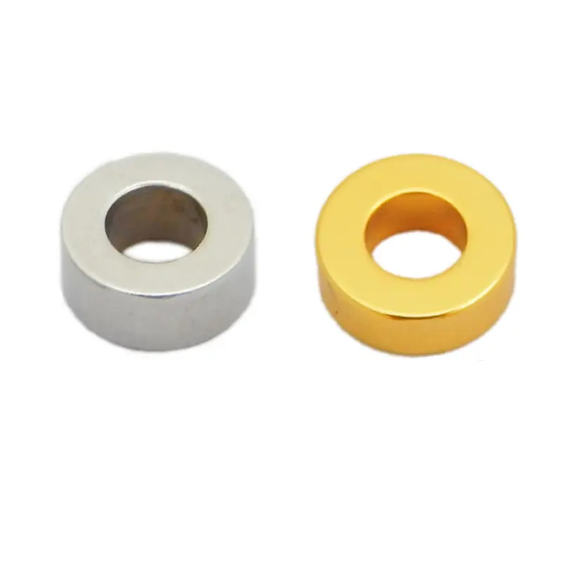 100 PCS vergoldete Edelstahl-Fass perlen Loch 4,5mm Distanz perlen für Armband Hochwertiges Diy-Schmuck zubehör