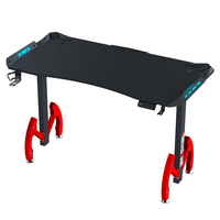 Bureau de jeu réglable Beisijie, nouveau modèle, avec éclairage RGB, pour ordinateur et jeux vidéo