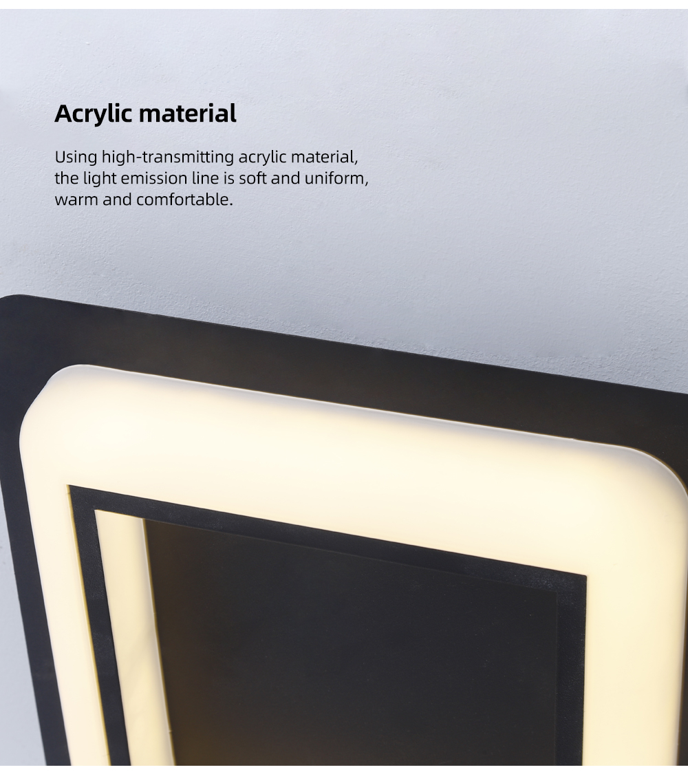 Hot Style Model Surface Mounted Square Three-tone Adjustable Led Ceiling Panel Light For Living Room