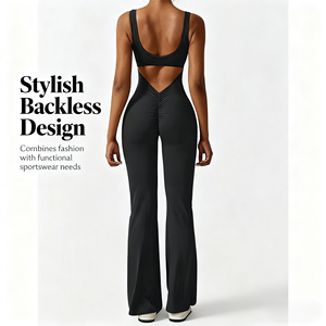 بدلات رياضية نسائية بدون أكمام مقاس كبير، ملابس تمرين طويلة بدون خياطة، بدلة نسائية سريعة الجفاف ومرنة للرياضة - Product Image 3