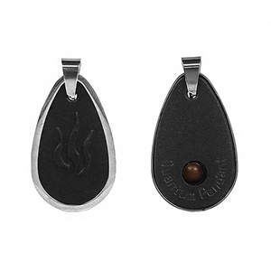 Collar de Acero Inoxidable con Iones Negativos en Forma de Gota de Agua, Estilo Nuevo, con Cuentas de Germanio, Energía Mineral, Energía de Llama en Forma de Corazón, Antienvejecimiento - Product Image 1