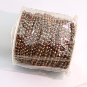 BCL1154 Chunky Unique Antique Tranish <strong>Copper</strong> Bradde <strong>Chain</strong> 4MM Ball Beads Curb Cuban Rolo <strong>Chain</strong> Accessories for Meters - Product Image 2