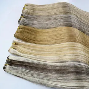 QingDao Great Beauty Best Quality 10A Grade Russian Hair Cuticle Aligned Hair Hand Tied Weft Hair Extension